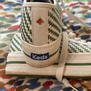 Kate Spade near new LOT of 4.
 Low-Top Sneakers green white. Spade black bow.